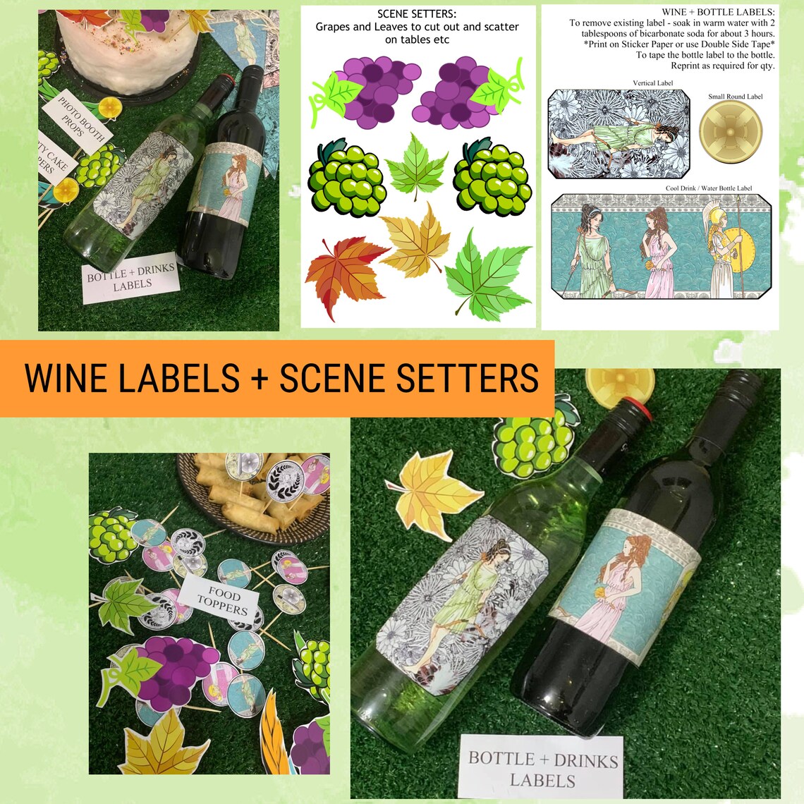 Toga Party Printable Party Pack / Toga Photo Booth Props / Etsy