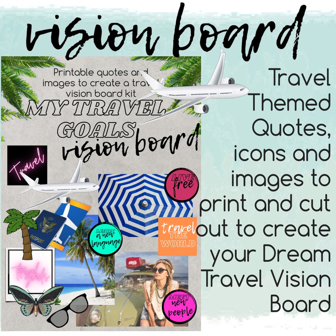 travel vision board pictures