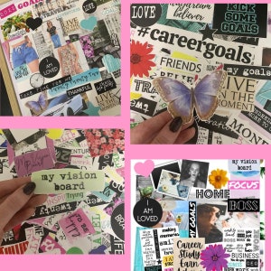 2024 Vision Board Kit with Printable words, quotes, images, frames, backgrounds, icons, abundance cheques more / Updated for 2024 image 9