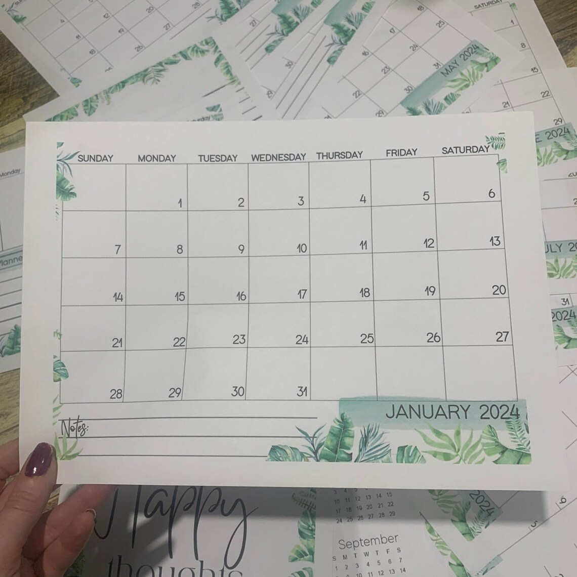 2024 PALM THEME Printable Calendars and Planners / Printable - Etsy