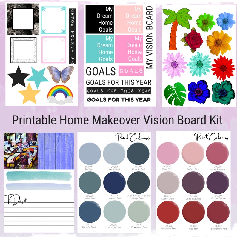 HOME Inspos Vision Board Home Design / Home Makeover Vision - Etsy ...