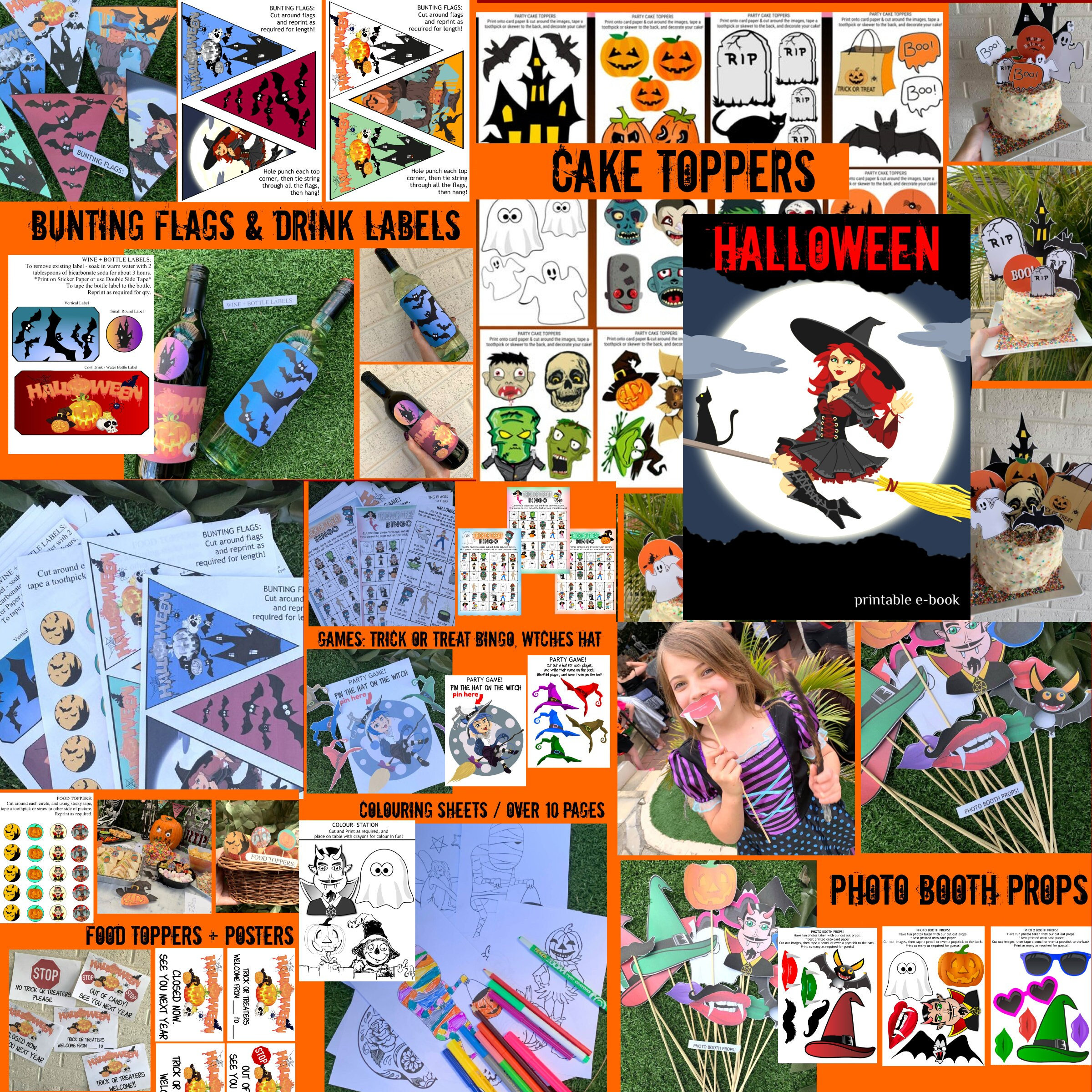 DIY Printable Halloween Party, Activity and Decoration Book / Halloween ...