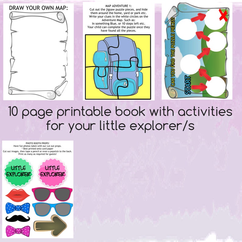Printable Explorer Adventure Games for Kids - Etsy Australia