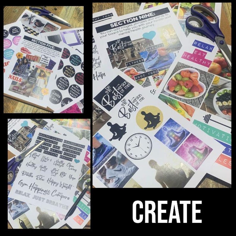 2026 VISION BOARD KIT with Printable words, quotes, images, frames, backgrounds, icons, abundance checks, Vision Board Wall Collage + More image 13