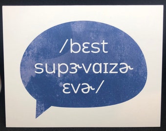 Best Supervisor Ever IPA Thank You Greeting Card