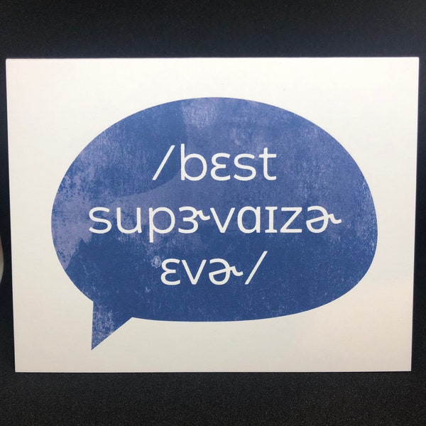 Best Supervisor Ever IPA Thank You Greeting Card