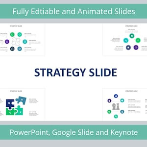 Strategie Schiebefolie Infografik Vorlagen | Grafik für PowerPoint, Google Slides und Keynote | Strategievorlage | Strategie Schiebefolie