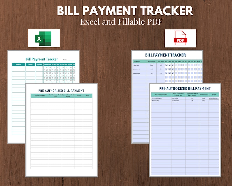 Bill Payment Tracker, Bill Organizer, Bill Tracker, Bill Due Planner ...