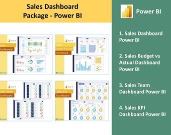Sales Package Dashboard- Power BI Template | Sales power Bi | Sales Dashboard | Power BI Dashboard | Power BI