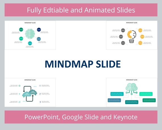 Mind Map Slide Infographic Templates Diagram for Powerpoint - Etsy