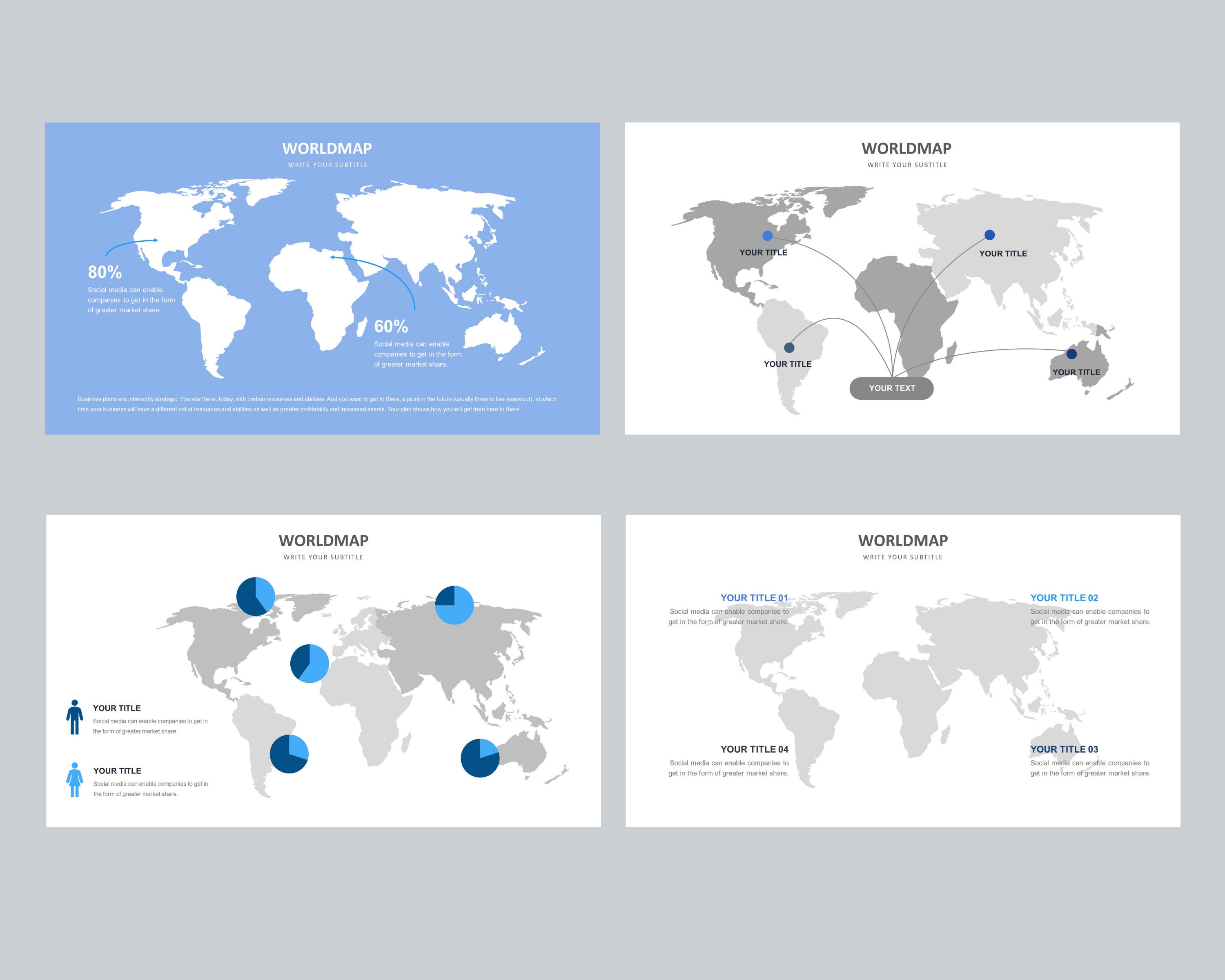 Plantillas de infografía de diapositivas de mapas del mundo / Diagrama ...