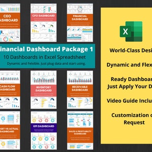 Financial Dashboard Package 1 | Inventory Dashboard | Receivable Dashboard | Finance Dashboard | CFO Dashboard | Financial Dashboard