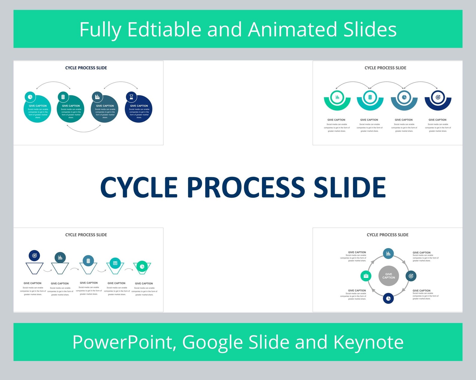 Cycle Process Slide Infographic Templates | Diagram for Powerpoint ...