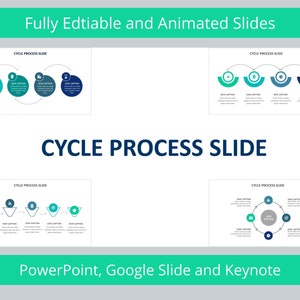 Cycle Process Slide Infographic Templates | Diagram for PowerPoint, Google Slides and Keynote | Cycle Template | Cycle Slide| Process Slide