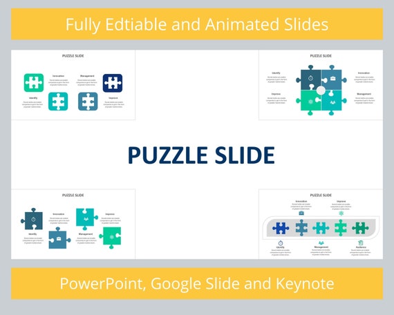 Modèles dinfographie de diapositives de puzzle Diagramme pour