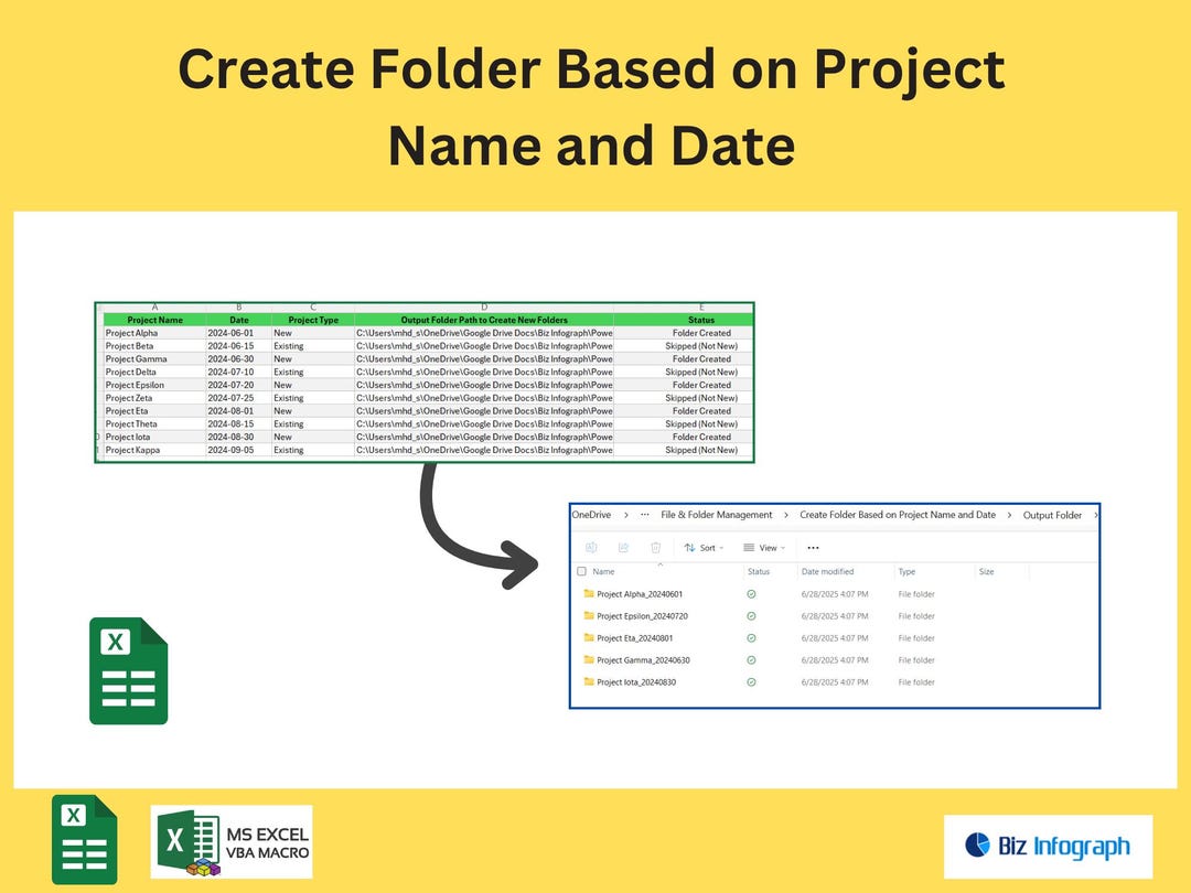 Create Folder Based on Project Name and Date - Etsy