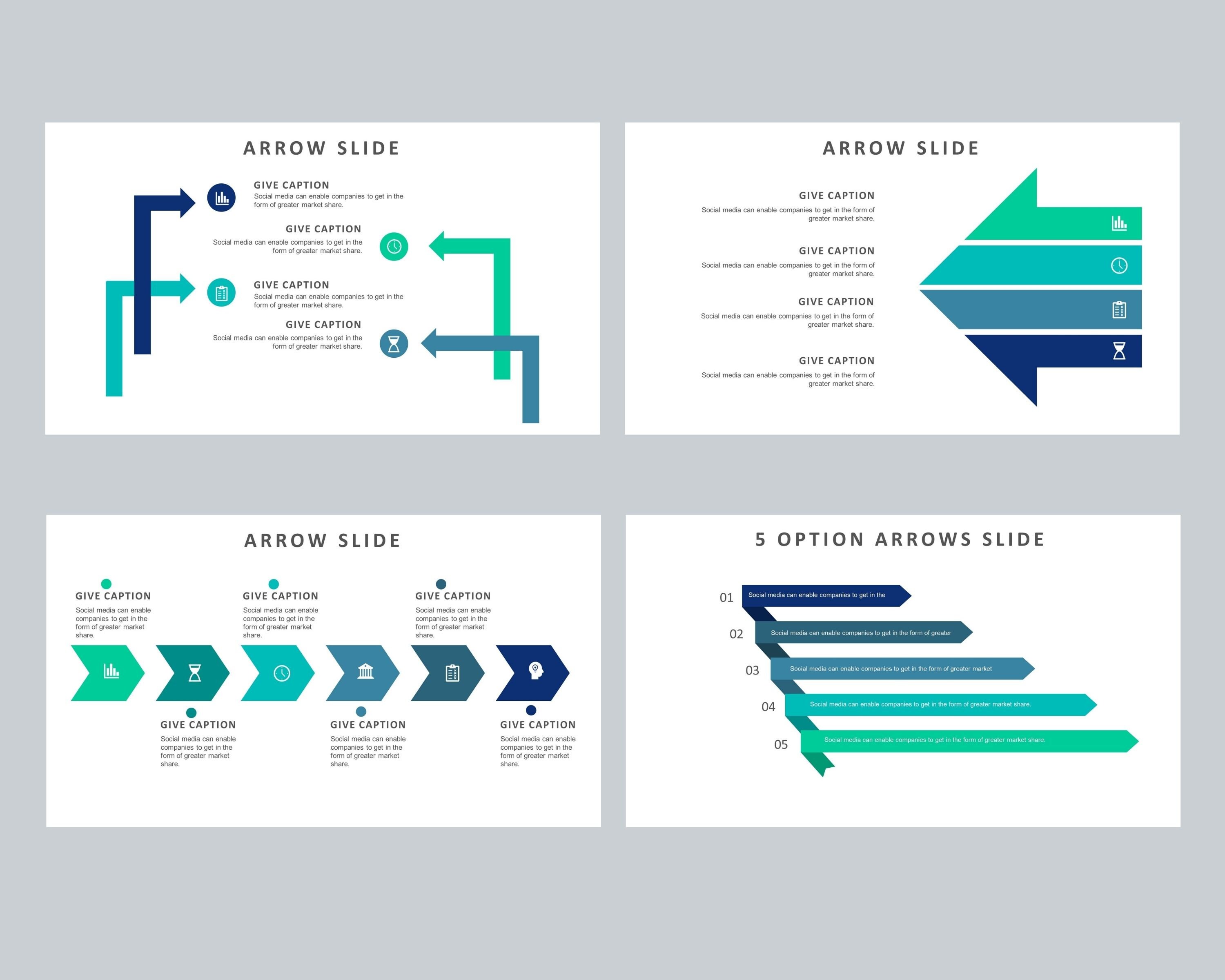 Arrow Slide Infographic Templates | Diagram for Powerpoint, Google ...