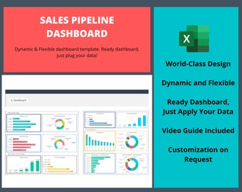 Sales Pipeline Dashboard Excel Template – Dynamic Sales Funnel Tracker