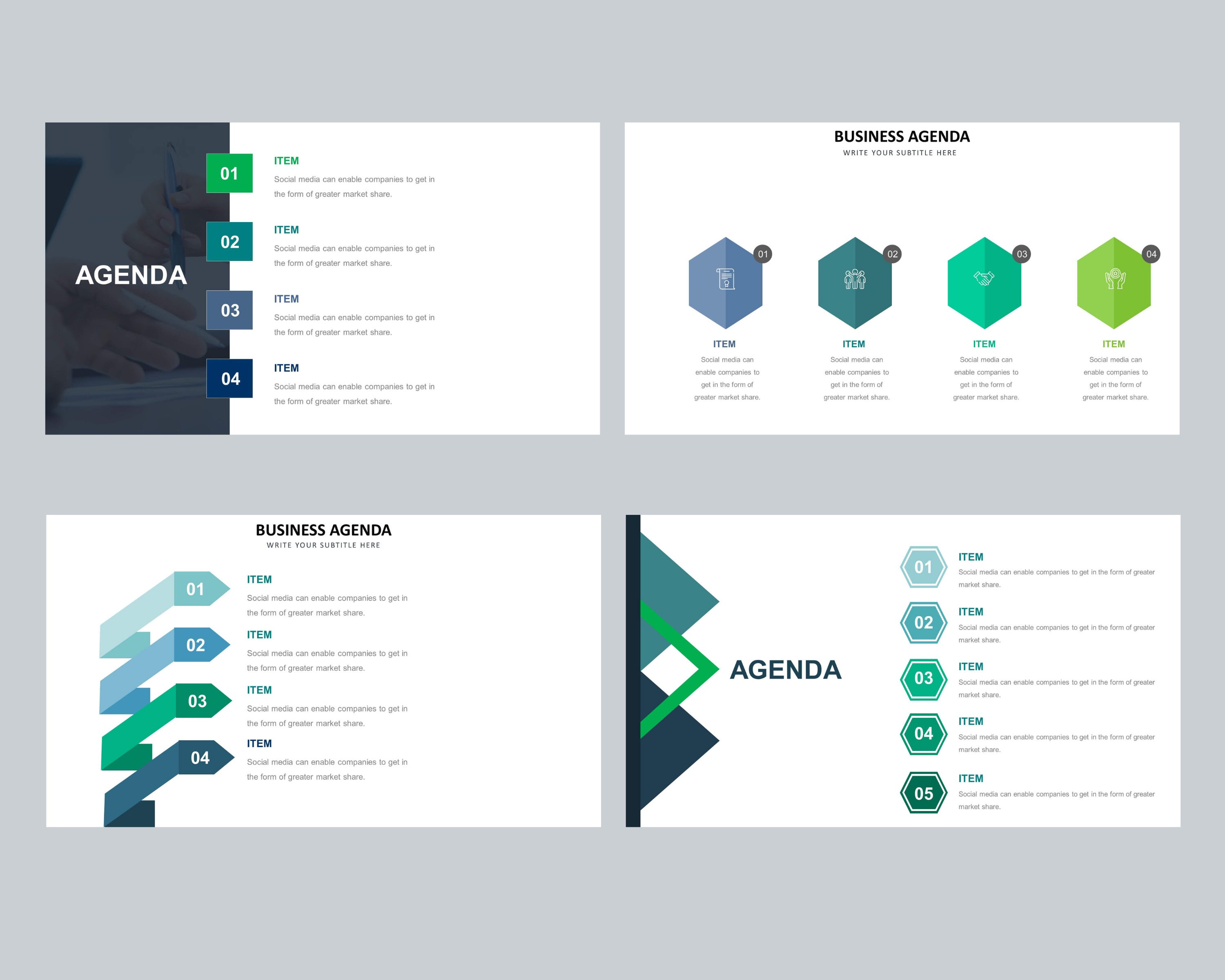 Agenda Slide Infographic Templates Diagram for PowerPoint | Etsy