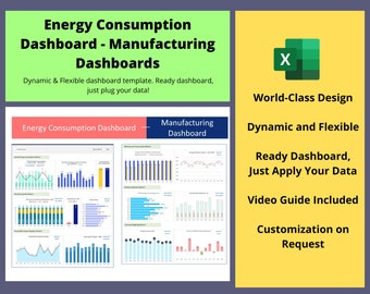 Energy Consumption Dashboard | Manufacturing Excel Template