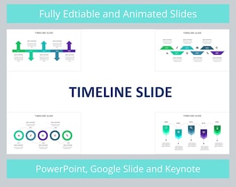 Timeline Slide Infographic Templates | Diagram for PowerPoint, Google Slides and Keynote | Timeline Template | Timeline Slide