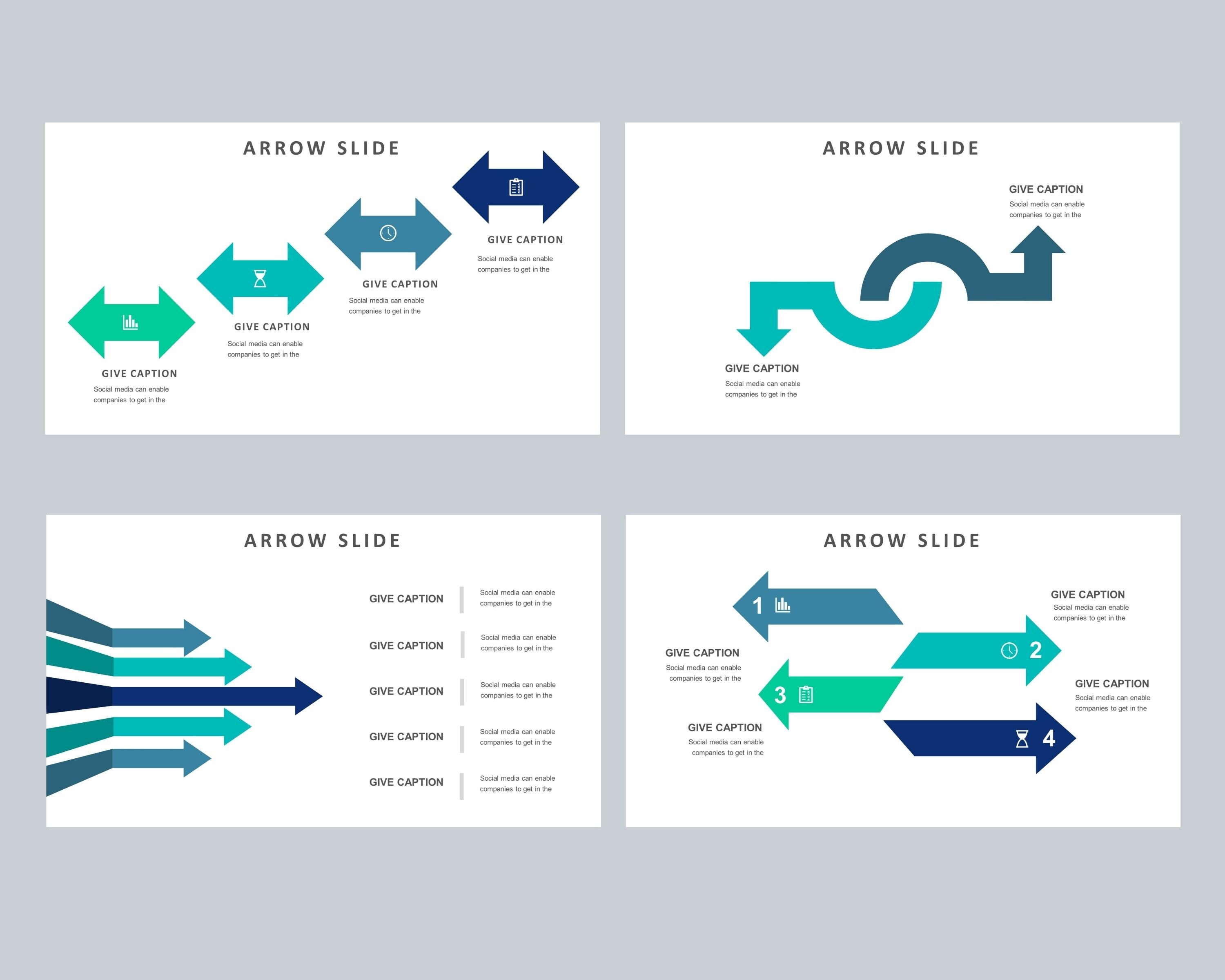 Arrow Slide Infographic Templates | Diagram for Powerpoint, Google ...