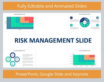 risiko-management-Folie Infografik-Vorlagen | Diagramm für Power Point, Google Slides | kette | Risikomanagment Folie