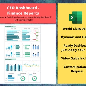 CEO Dashboard - Financial Reports | Financial Dashboard | Finance Dashboard | Executive Dashboard | Google Sheets Dashboard