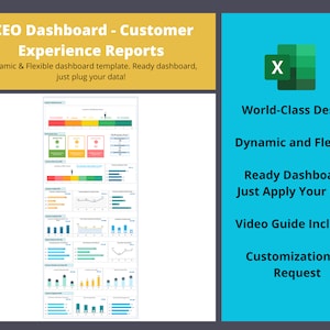 CEO Dashboard - Customer Experience Reports | Financial Dashboard | Finance Dashboard | Executive Dashboard | Google Sheets Dashboard