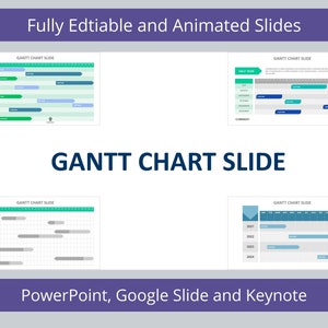 Gantt Chart Slide Infographic Templates | Diagram for PowerPoint, Google Slides and Keynote | Gantt Chart Template | Gantt Chart Slide