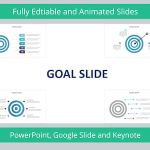 Goal Slide Infographic Templates | Diagram for PowerPoint, Google Slides and Keynote | Goal Template | Goal Slide | Goal Infographics