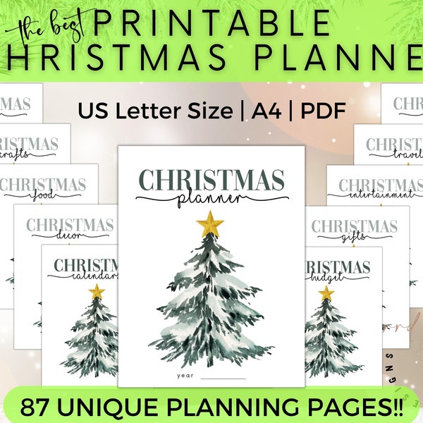 Christmas Planner Printable | Christmas Planner Book | Christmas Planner Kit | Holiday Planner Printable | Holiday Planner Bundle | Digital