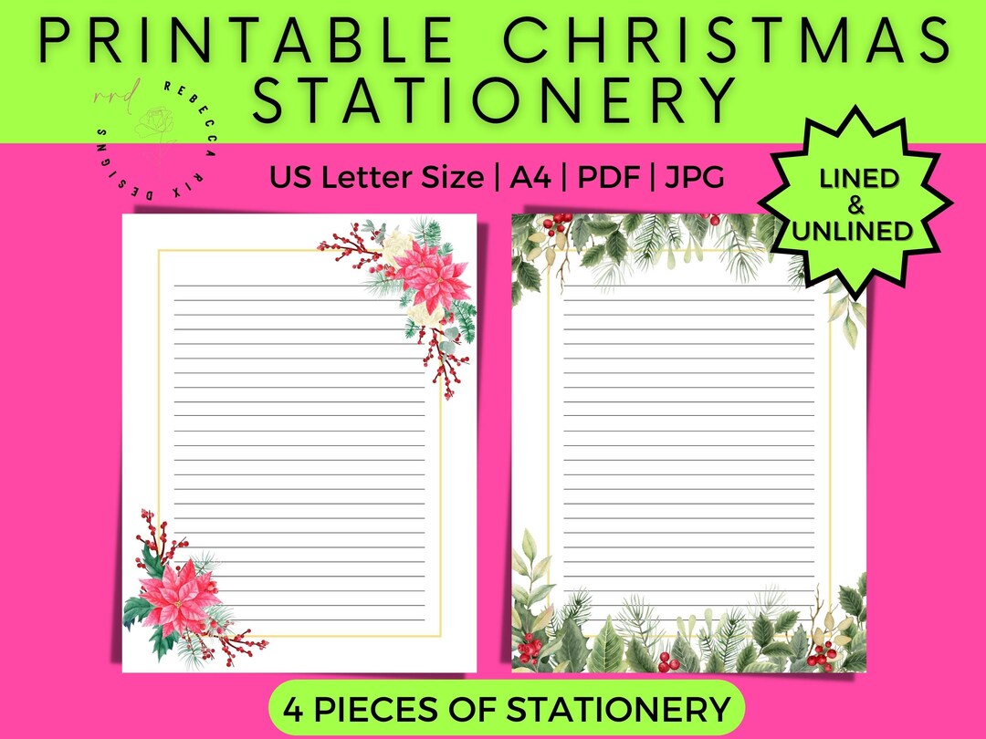 Printable Christmas Stationery | Printable Christmas Stationary ...