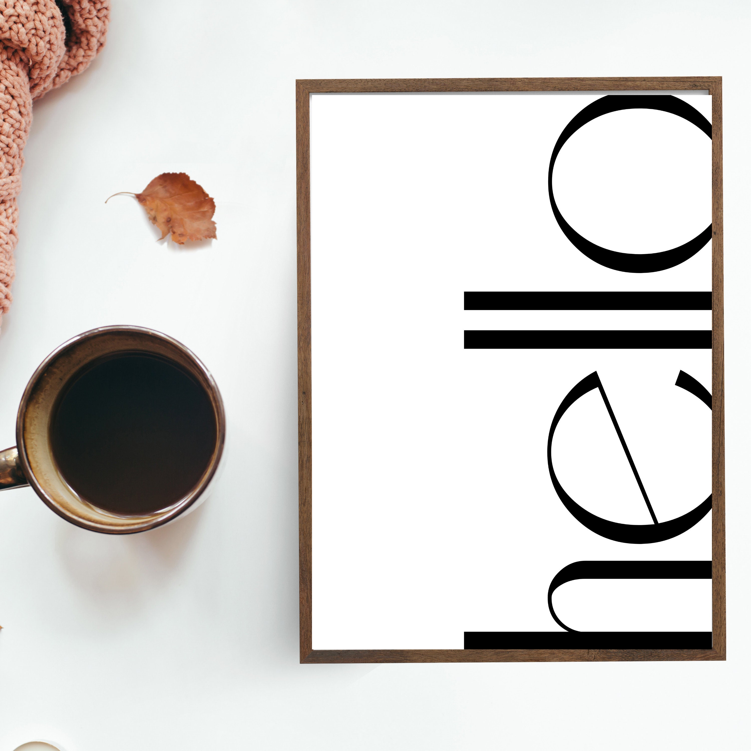 Hello Minimalist Typography Printable Wall Art for Home and | Etsy