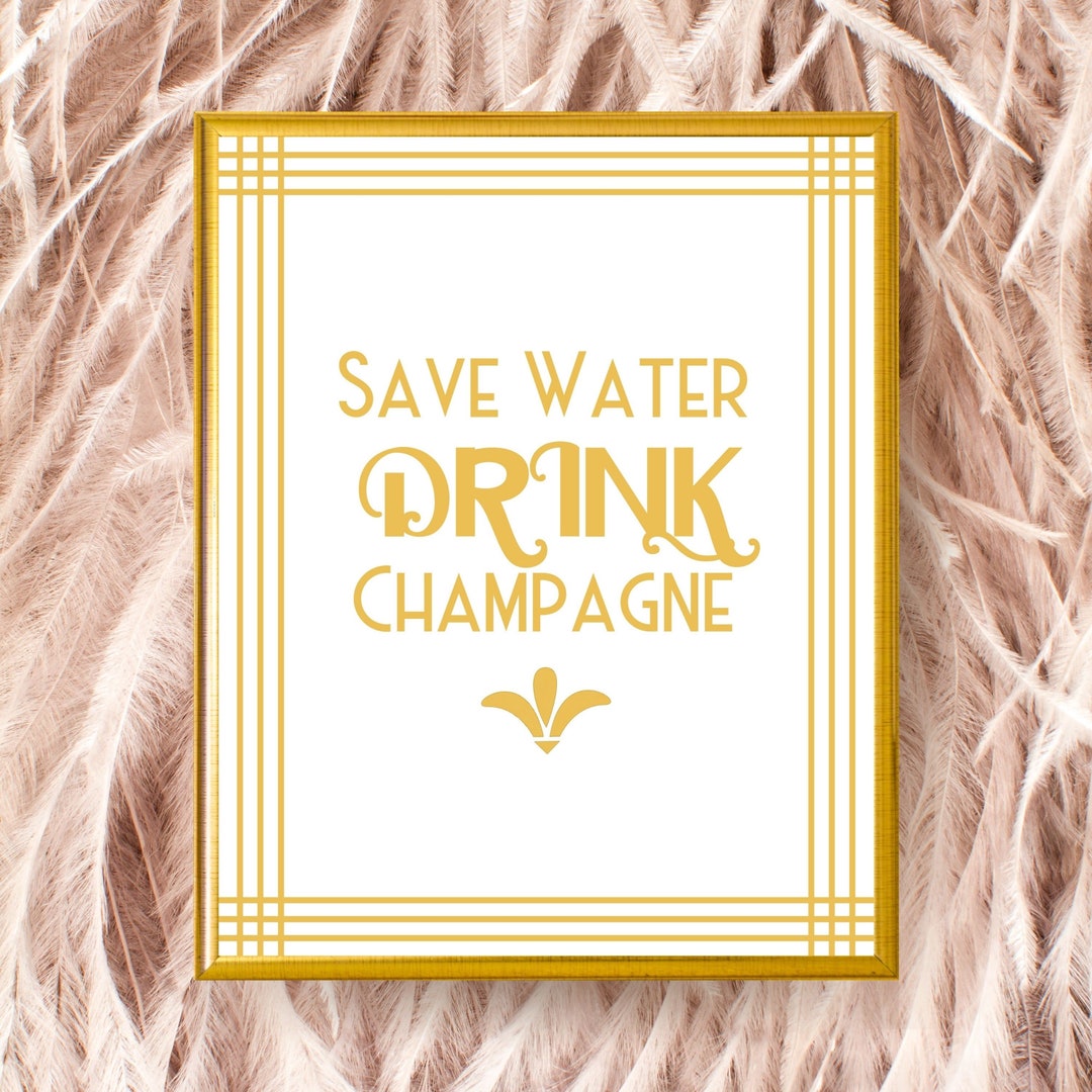 Great Gatsby Party Decor Printable Party Signs Great - Etsy