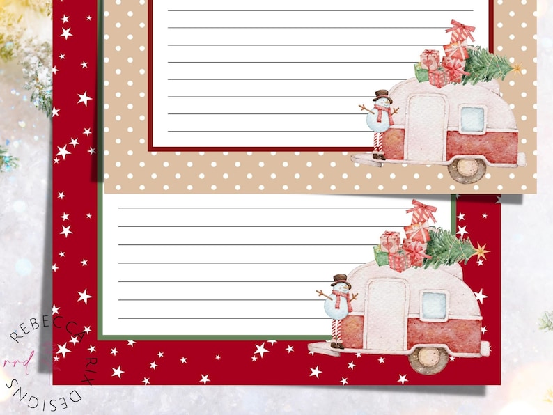 Printable Christmas Stationery Writing Paper Christmas - Etsy