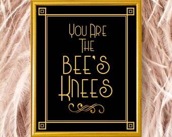 Panneau imprimable Great Gatsby | Décoration Art déco des années 20 (téléchargement numérique)