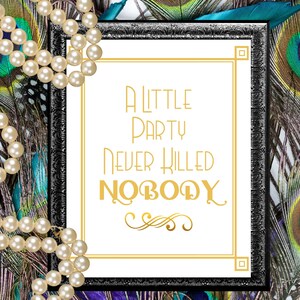 Great Gatsby Party Decor Printable Party Signs Great Gatsby Print Great ...