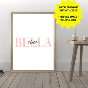 Ciao Bella Printable Wall Art: Italian Home Decor (Digital Download)