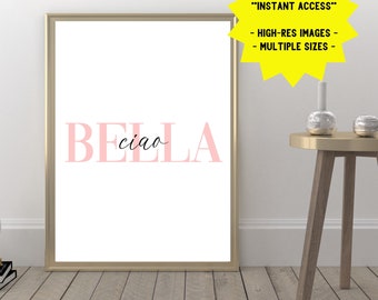 Ciao Bella Printable Wall Art: Italian Home Decor (Digital Download)