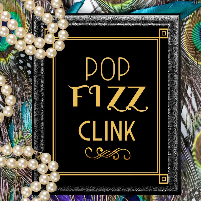 Great Gatsby Party Decor Printable Party Signs Great - Etsy