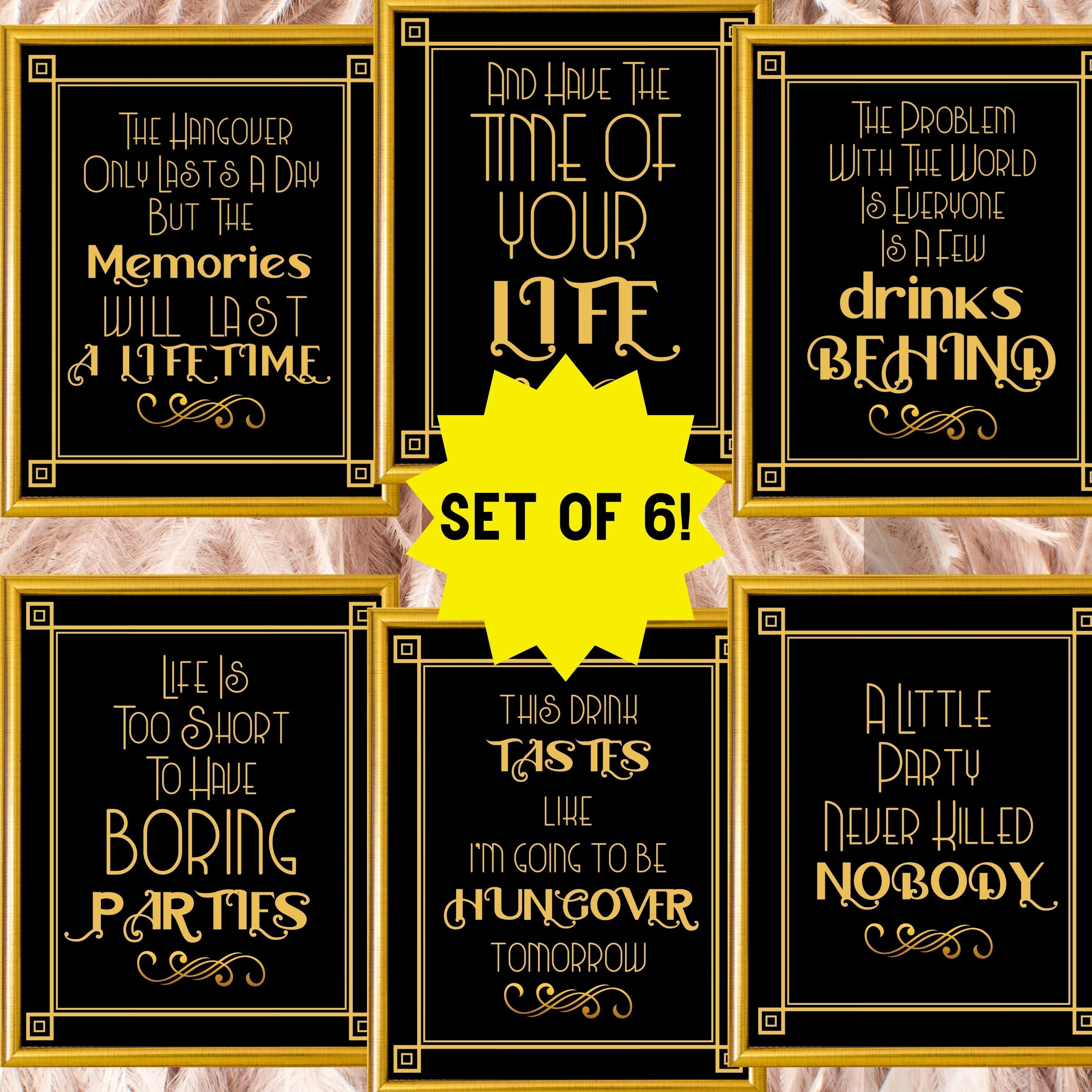 Great Gatsby party decorations - Open bar sign. Roaring 20s party  decorations, birthday party decorations, bachelorette printable party sign