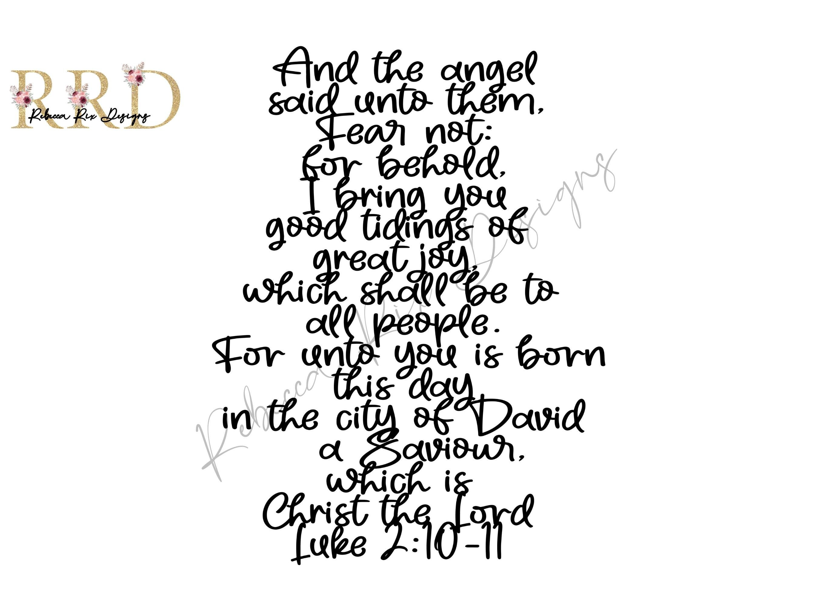 Luke 2 Printable Luke 2 1011 Christian Christmas Wall Art Etsy