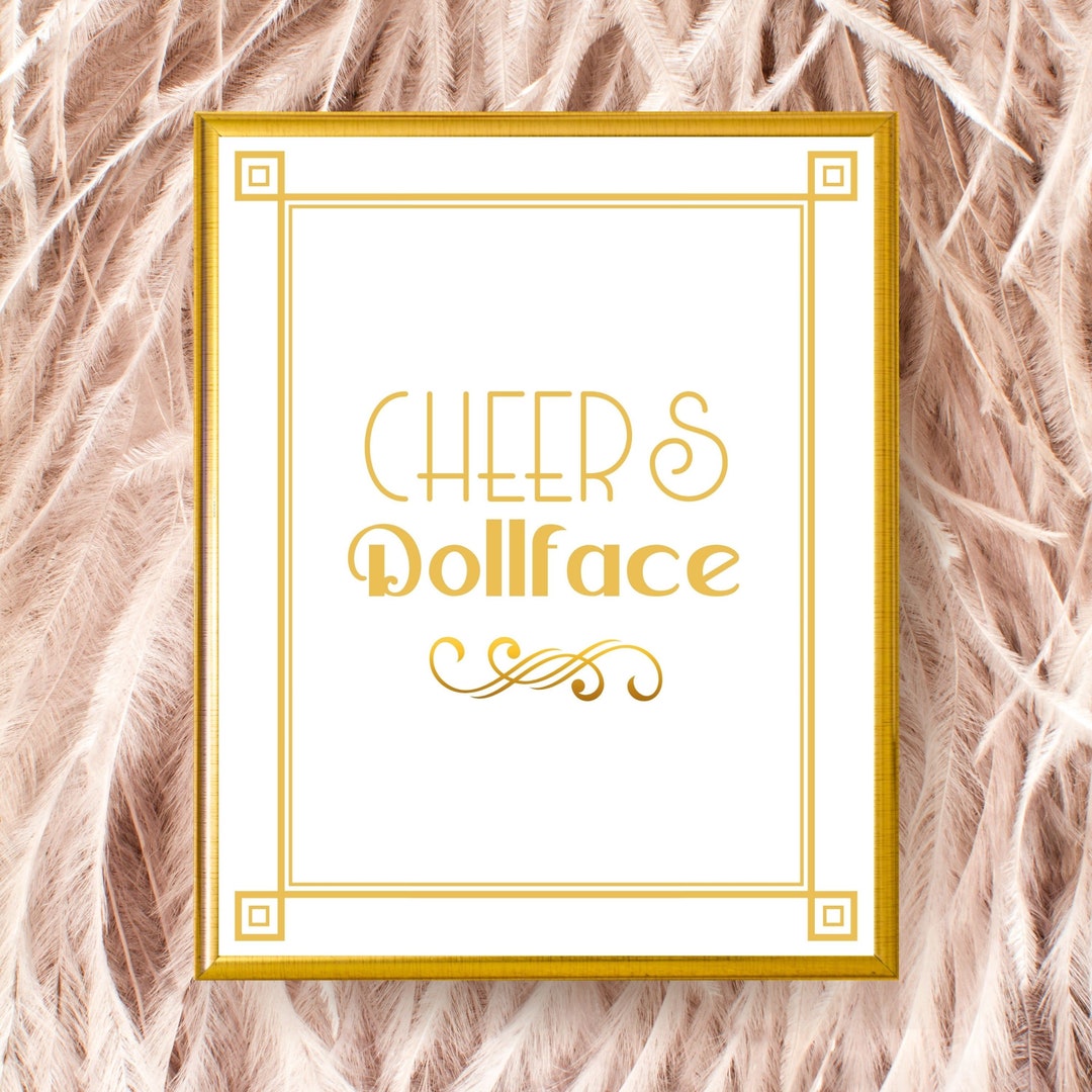 Great Gatsby Party Decor Printable Party Signs Great - Etsy