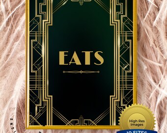 Art-Deco-Party-Zeichen | Roaring 20s Printable Dekor (Digitaler Download)