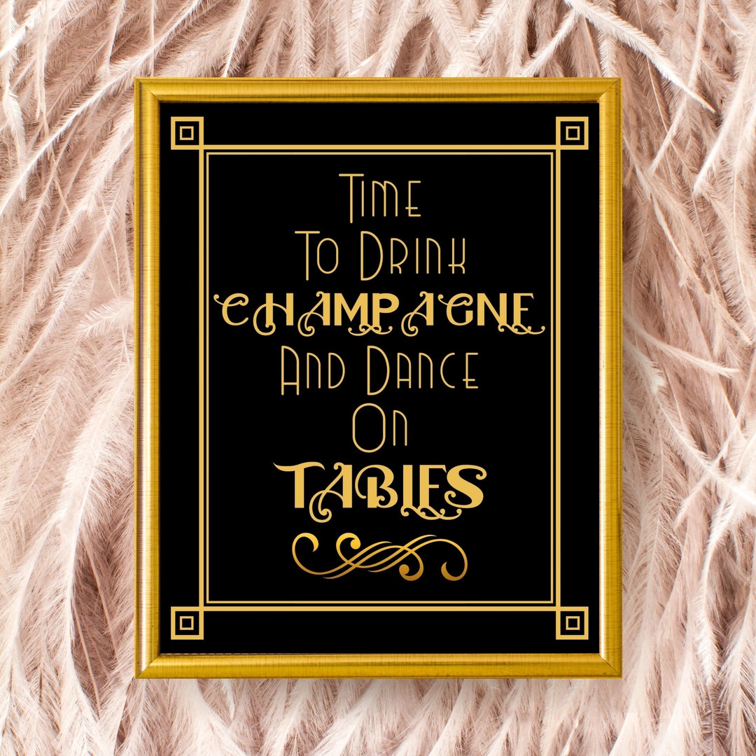 Great Gatsby Party Decor Printable Party Signs Great - Etsy