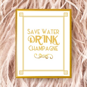 Great Gatsby Party Decor | Printable Party Signs | Great Gatsby Print | Great Gatsby Poster | Masquerade Party Decorations | Roaring 20s