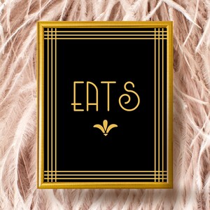Letrero de fiesta Gatsby: Art Déco de los locos años 20 imprimible (descarga digital)