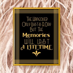 Letrero de fiesta Gatsby: Decoración Art Déco imprimible de los locos años 20 (descarga digital)