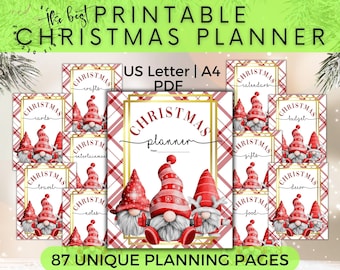 Gnome Christmas Planner: 87-Page Holiday Organizer (Digital Download)